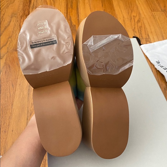 NWT Robert Clergerie First Slide Sandals in Rainbow Pastel - Picture 6 of 8